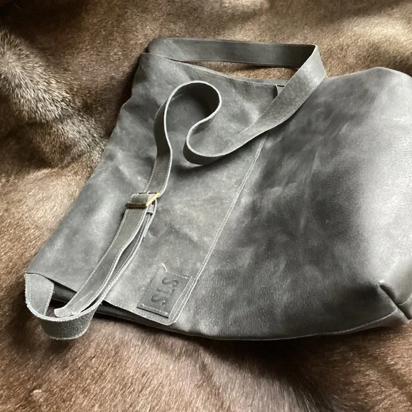 MAYKO Bags SLS Big Suede Leather Top Flap Satchel Crossbody Handbag Israel - Picture 10 of 12